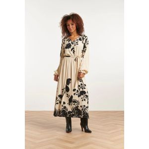 Smashed Lemon Klassieke elegante stijl maxi jurk met puffy mouwen -