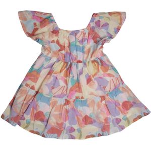Gebloemde jurk met korte mouwen 661758 voor meisjes