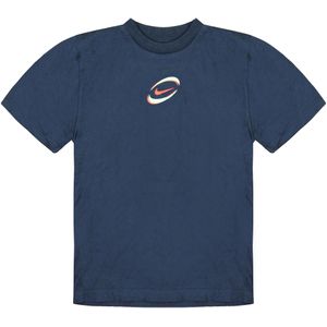 Nike - Logo - T-shirt - Blauw - Korte Mouw - Katoen