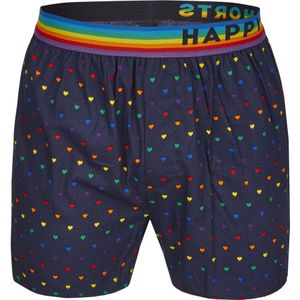 Happy Shorts Wijde boxershort hartjes pride + rainbow waistband