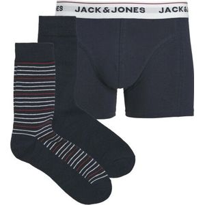 Jack & Jones Heren giftbox sokken + boxershort jacordinary donker