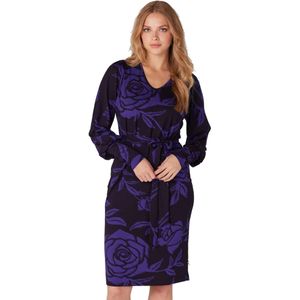 Jansen Amsterdam Vbf501 jersey print dress jet w23 000975 black/purple