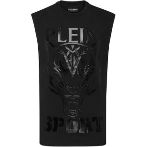 Plein Sport - Tank Top Tiger - Zwart - Heren - Katoen