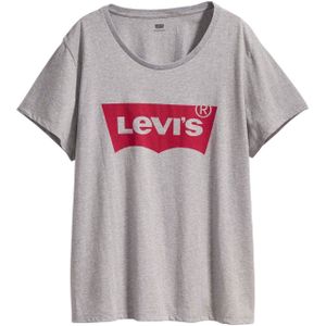 Levi's - Plus Perfect Housemark Logo - T-shirt - Grijs gemêleerd