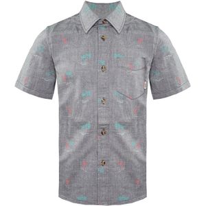 Vans - Off The Wall - Kindershirt - Grijs - Korte Mouw - Palmprint