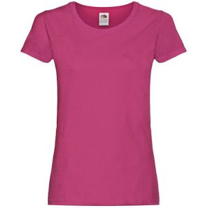 Fruit of the Loom - Dames T-shirt - 100% Katoen - Eenvoudig Ontwerp - Korte Mouwen