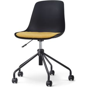 Nolon Nout-liv bureaustoel met okergeel zitkussen onderstel