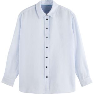 Scotch & Soda Oversized linen fit shirt shirt blue