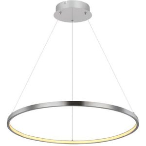 Globo Enkelvormige led cirkel hanglamp | Ø60 cm | nikkel | woonkamer | eetkamer | hal