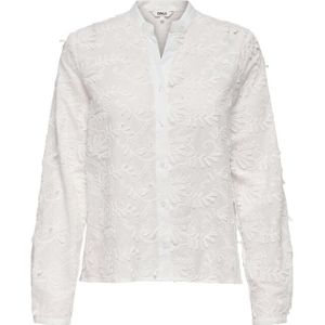 Only - Onlcarmen Fr 3d Emb Shirt Wvn - Blouse - Cloud Dancer