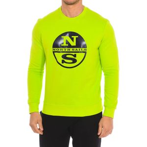 North Sails - Sweatshirt - Groen - Geribbelde Ronde Hals