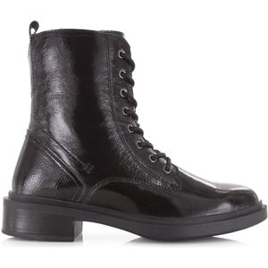 Poelman lakleren boot met rits veterboots dames