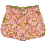 Quapi Meisjes korte joggingbroek brune aop flower