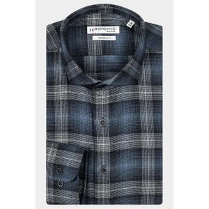 Giordano - Row - Casual Hemd - Blauw - Lange Mouw - LS Cutaway Bold Check