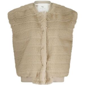 Billy - Gilet - Sand - Faux Fur - Stripe