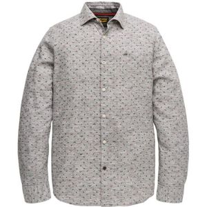Jack & Jones - Jprccregent Dobby LS Shirt - Ecru - 50% Katoen - 50% Biologisch Katoen