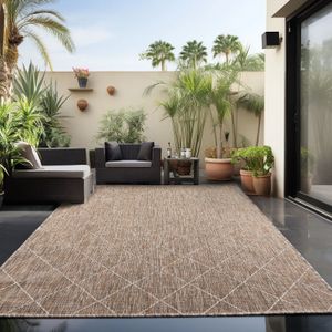 Muratap Skanda home outdoor binnen en buiten vloerkleed geruit design -