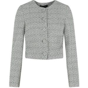 Elvira Casuals - Tussenjas - Groen Dessin - Mix Van Materialen