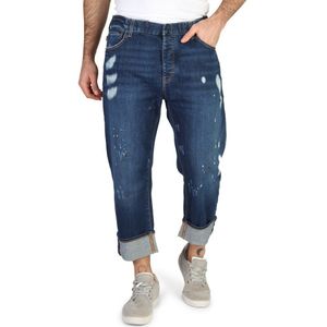 Emporio Armani - Cropped Jeans met Rechte Pijpen - Blauw - Heren