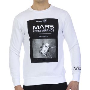 Basic heren sweatshirt met lange mouwen en ronde kraag MARS03S