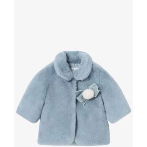 Mayoral - Faux Fur Baby Winterjas - Warme Licht Blauw