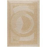 Muratap Relax abstract laagpolig jute vloerkleed in en outdoor modern tapijt -