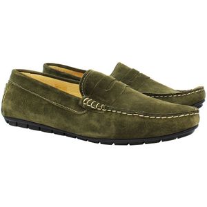 John White - Monte - Heren Schoenen - Groen - Suède Leer - Slip On
