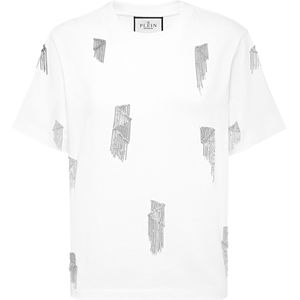 Philipp Plein - Jersey T-Shirt - Wit - Dames