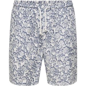Only & Sons - Onstel Dash Life Reg Aop Shorts - Wit - Korte Broeken