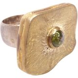 Christian Zilveren ring met groene toermalijn