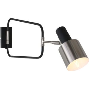 Anne Lighting Moderne wandlamp - metaal modern e27 l: 43cm voor binnen woonkamer eetkamer zwart