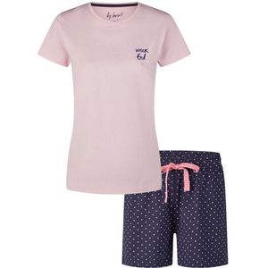 By Louise - Korte Pyjama Set - Donker Roze - Shortama