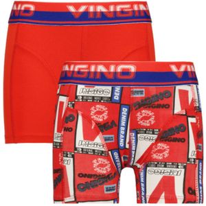 Vingino Jongens ondergoed 2-pack boxers athletics flame