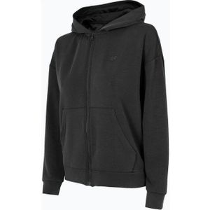 4F - h4z22 bld041 Hoodie - Zwart - Gebreid - Relaxed Model - Lange Mouw