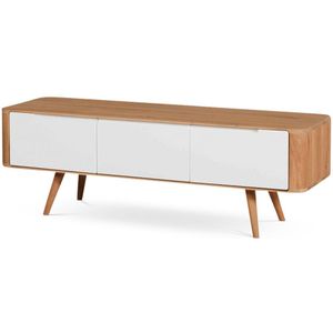Gazzda Ena lowboard houten tv meubel naturel 135 x 42 cm