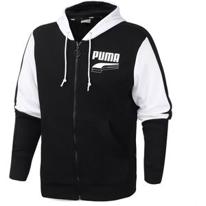 Puma - 582733 01 - Track Jacket - Zwart Wit - Heren - Lange Mouw met Capuchon