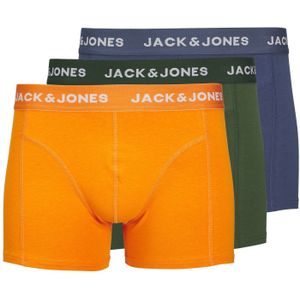 Jack & Jones Heren boxershorts trunks jackex oranje/groen/blauw 3-pack