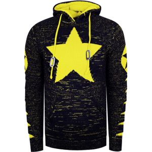 Rusty Neal - Grof Gebreide Hoodie - Heren - Casual Pasvorm