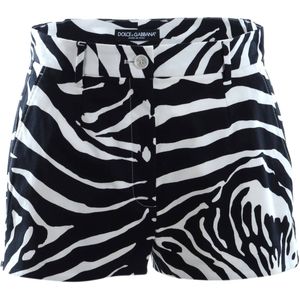 Dolce & Gabbana - Zebra Print Shorts - Zwart/Wit - High Waisted