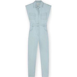 Homage to Denim Licht mouwloze denim jumpsuit