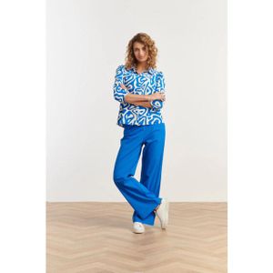 Smashed Lemon - 25233 - Wijde Broek - Cobalt Blauw - Travel Kwaliteit
