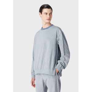 Emporio Armani - Sweatshirt - Blauw - Crewneck - Loose Fit