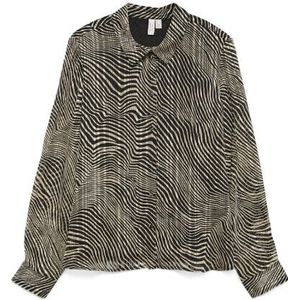 Vero Moda - Vmgebra - Blouse - Zwart - Gedessineerd