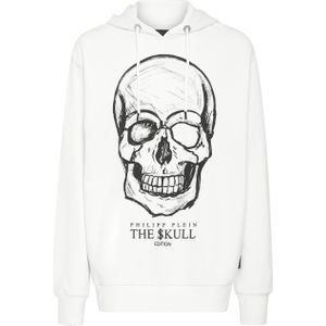 Philipp Plein - Hoodie Sweatshirt Skull - Wit - Katoen