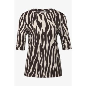 STREET ONE - Shirt - Deep Roast Brown - Met Print