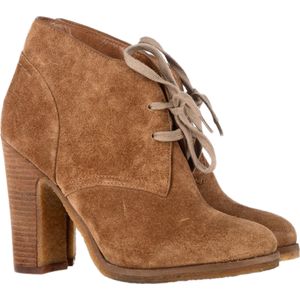 See by Chloé Laarzen met Veters en Hak in Bruin Suède