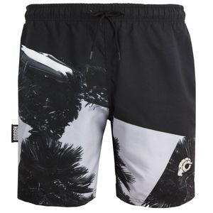 GUGGEN MOUNTAIN - Heren Zwemshort - Wit Zwart - Palmpatroon