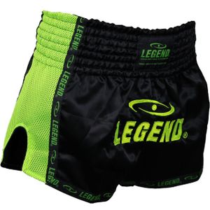 Legend Sports Kickboks broekje kids/volwassenen neon groen mesh