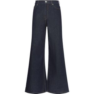 Moss Copenhagen - Solia Ada - Wide Leg Jeans - Donker - Hoge Taille