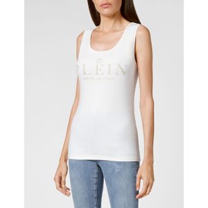 Philipp Plein - Tank Top Iconic - Beige - Dames - Katoen